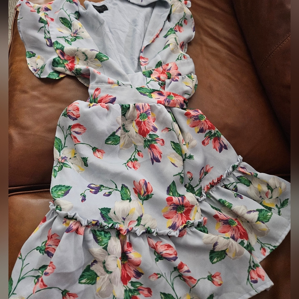 Revolve Majorelle Misty Floral Light Blue Paradise Mini Dress XxSmall Xxs - Picture 3 of 6